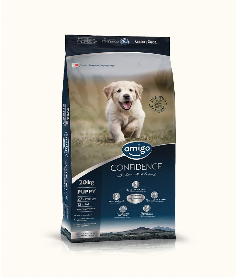 Amigo Confidence Puppy Food 8kg Front | Dashing Pets