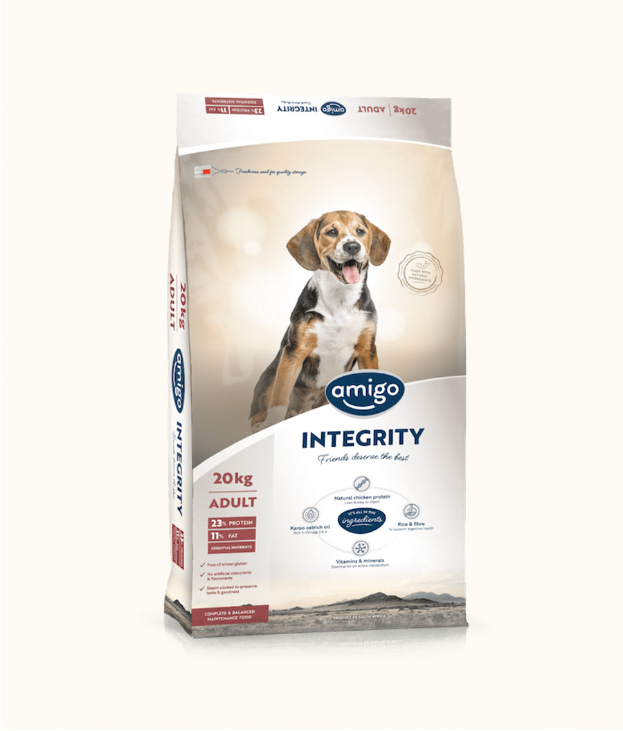 Amigo Integrity Adult Dog Food 20kg | Dashing Pets