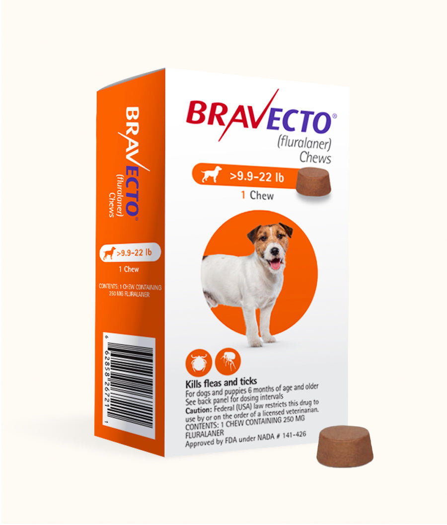 Bravecto® Chewable Tablets for Small Dogs (4.5kg-10kg) side | Dashing Pets