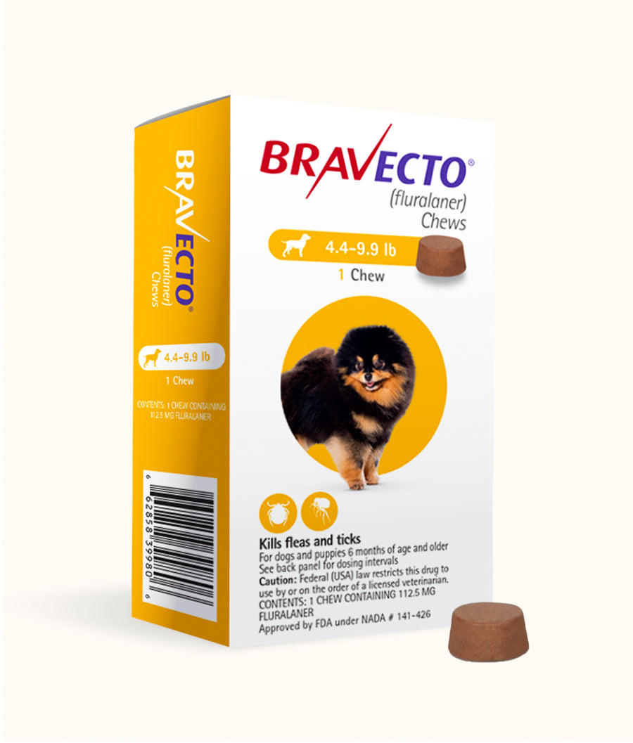 Bravecto® Chewable Tablets for Toy Dogs (2kg-4.5kg) side | Dashing Pets