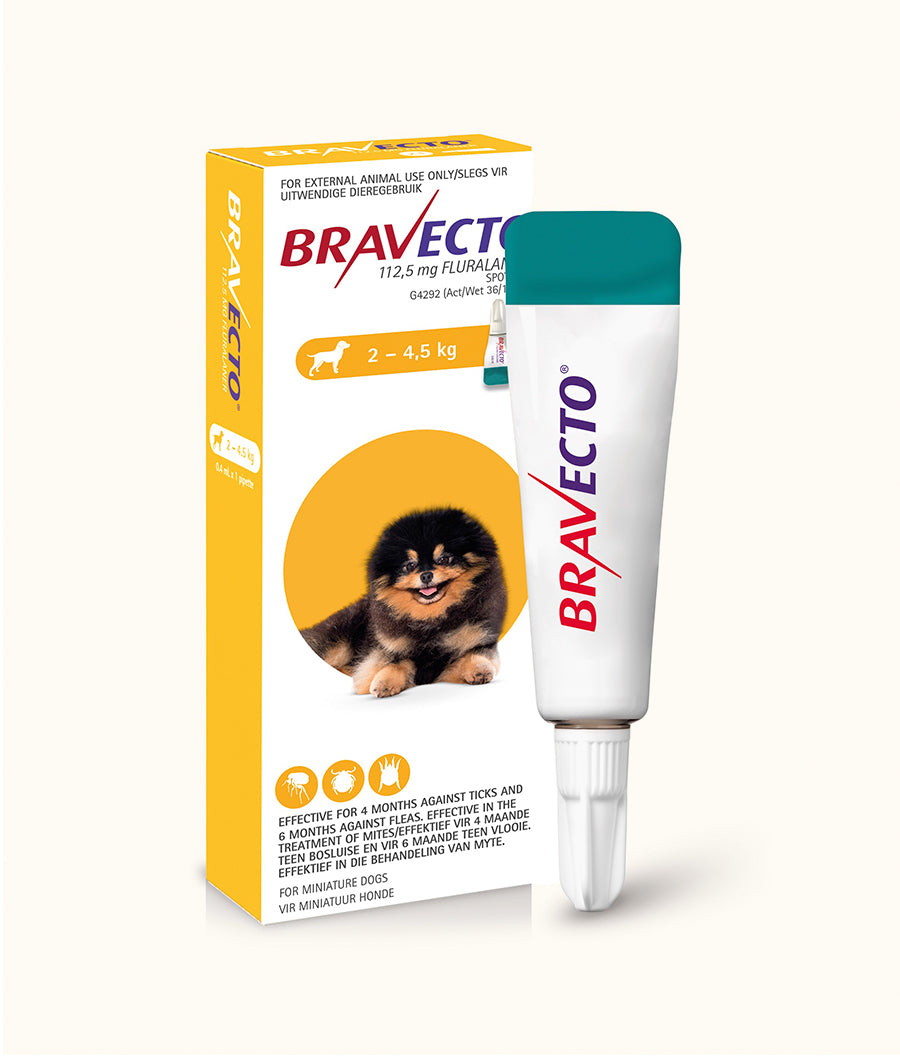 Bravecto® Spot-On for Toy Dogs (2kg-4.5kg) Side | Dashing Pets