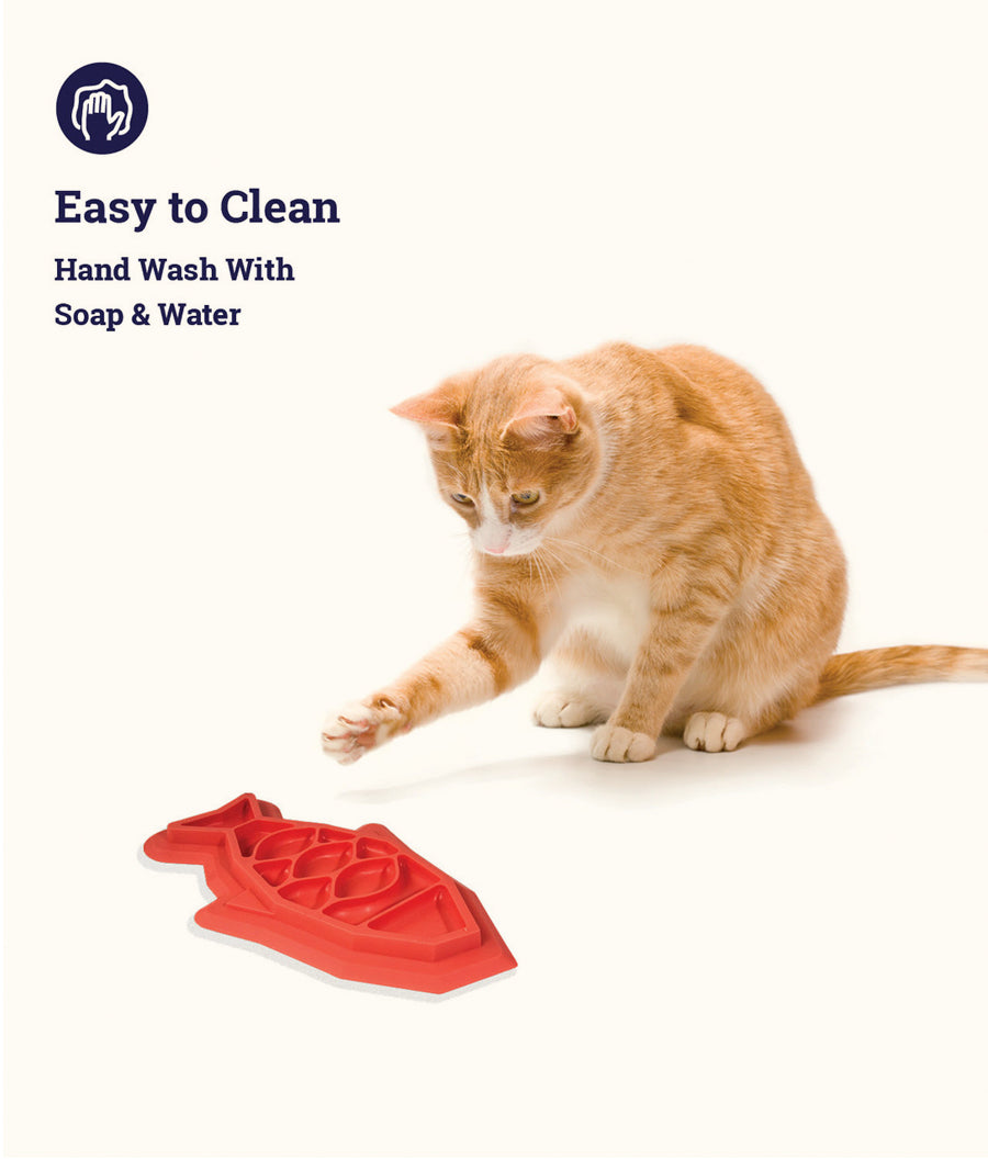 Outward Hound Fishy Fun Feed Mat Cat Slow Feeder | Dashing Pets