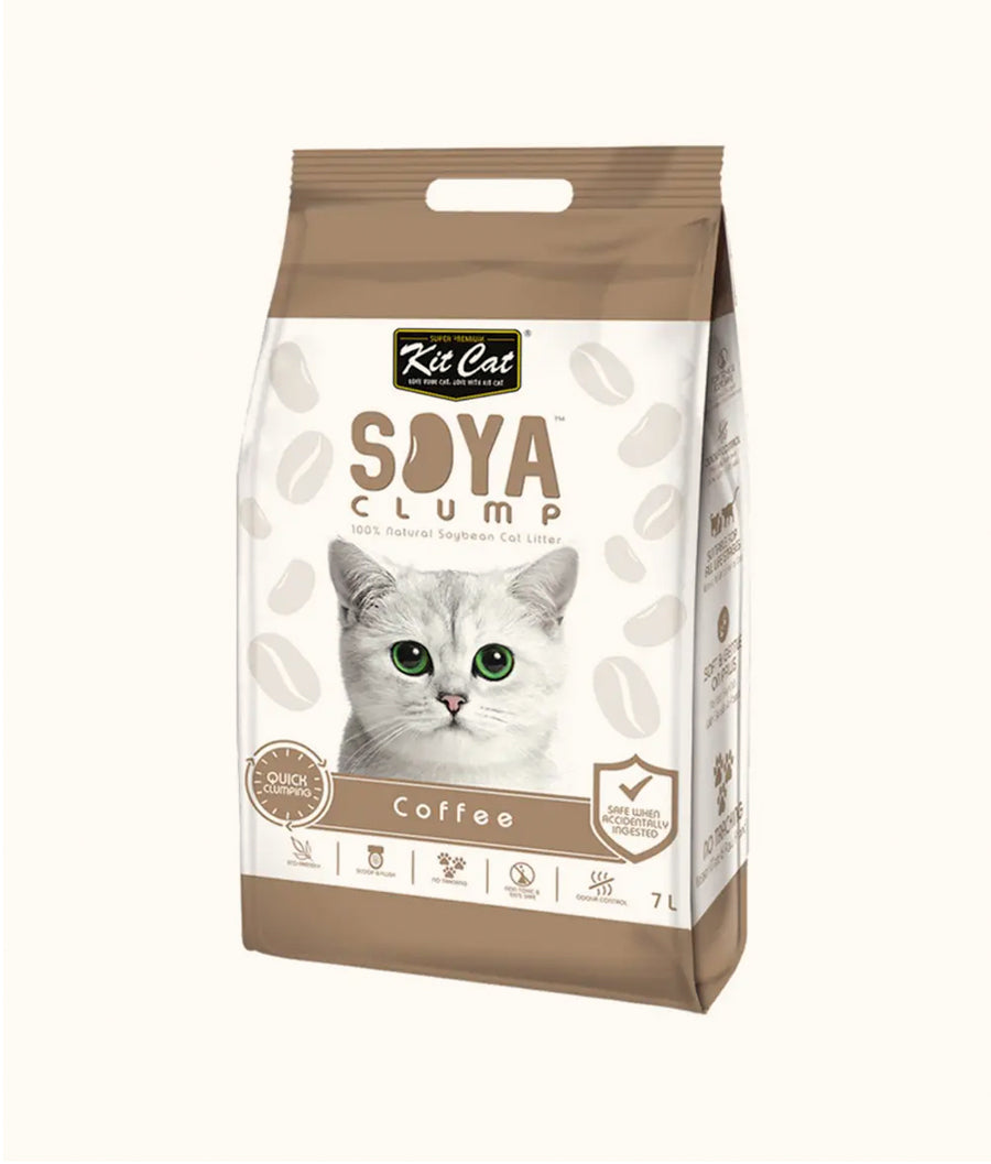 Kit Cat Litter Clump Soya 2.8kg Coffee| Dashing Pets 