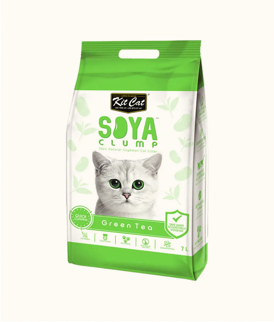 Kit Cat Litter Clump Soya 2.8kg Green Tea| Dashing Pets 