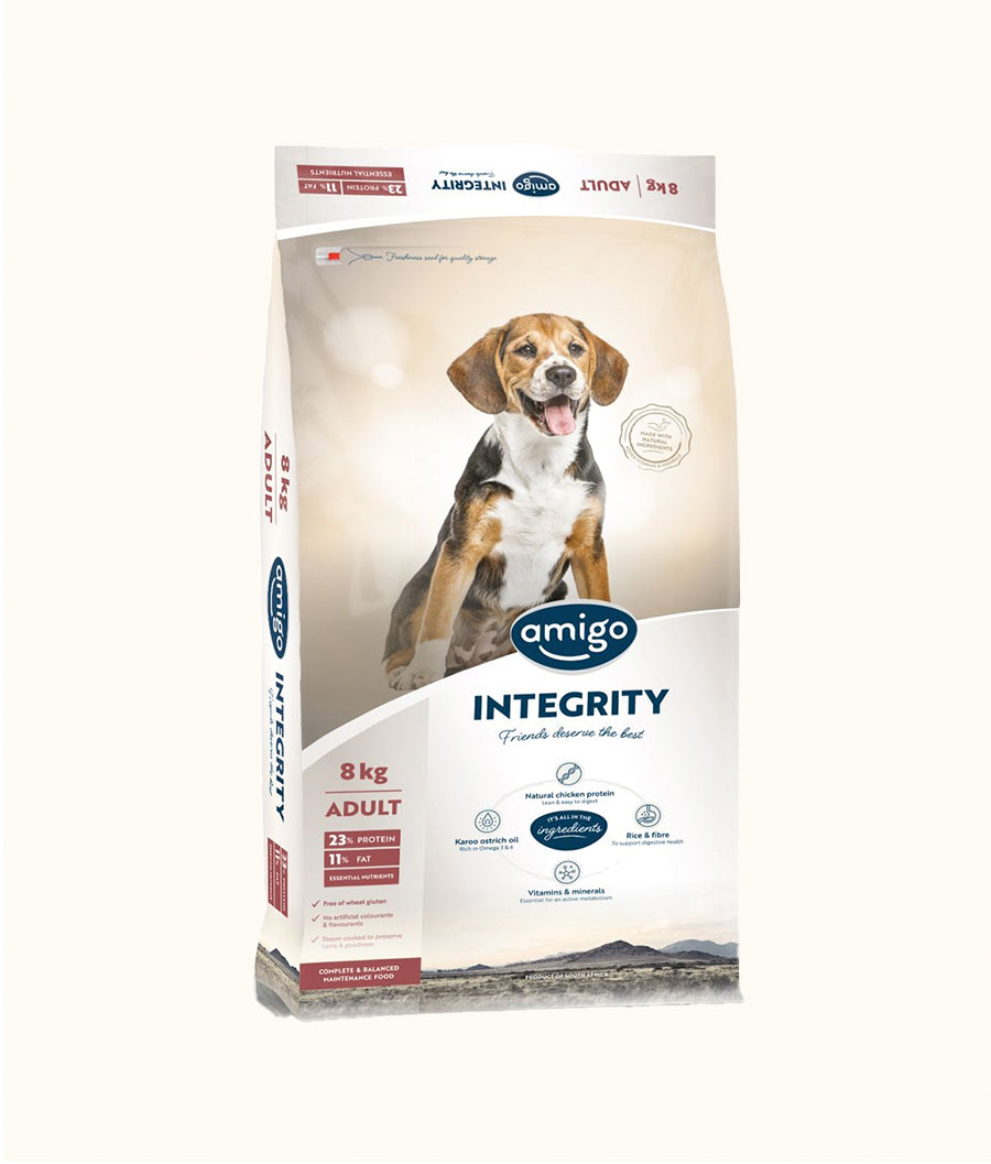 Amigo Integrity Adult Dog Food 8kg | Dashing Pets