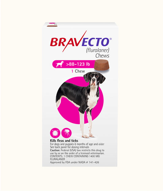 Bravecto® Chewable Tablets for Extra Large Dogs (40kg-56kg) Front | Dashing Pets