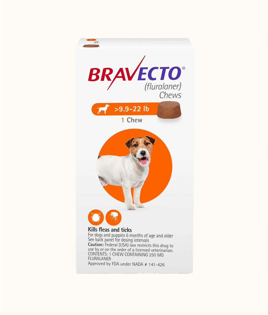 Bravecto® Chewable Tablets for Small Dogs (4.5kg-10kg) front | Dashing Pets
