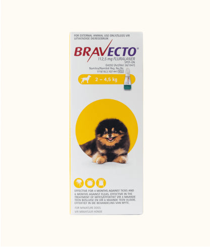 Bravecto® Spot-On for Toy Dogs (2kg-4.5kg) Font | Dashing Pets