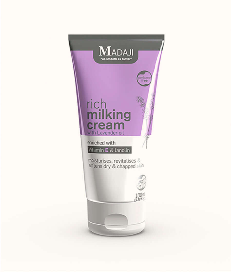 Tube of Madaji rich milking cream with lavender oil 100ml | Dashing Pets