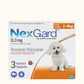 NexGard Chewable Tablets for Extra Small Dogs (2-4.5kg) 3 tablets | Dashing Pets