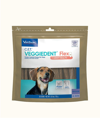 Virbac VeggieDent Flex Medium (10-30kg) 15's Front | Dashing Pets