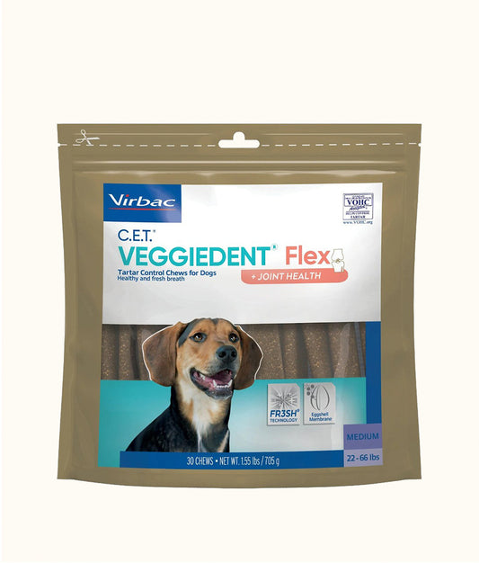 Virbac VeggieDent Flex Medium (10-30kg) 15's Front | Dashing Pets