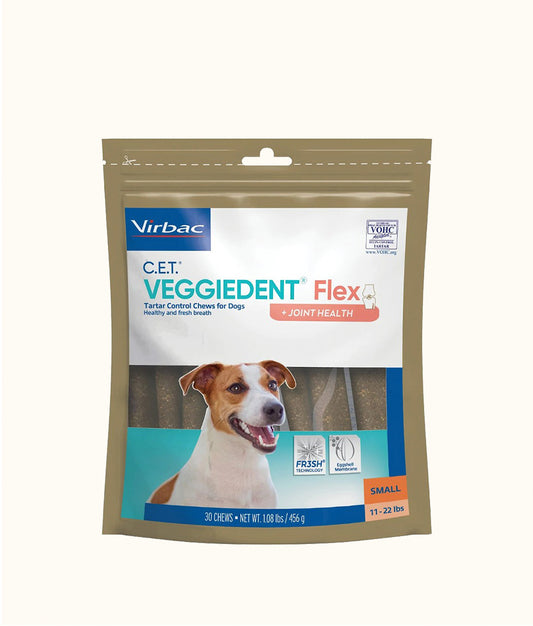 Virbac VeggieDent Flex Small (5-10-kg) 15's Front | Dashing Pets