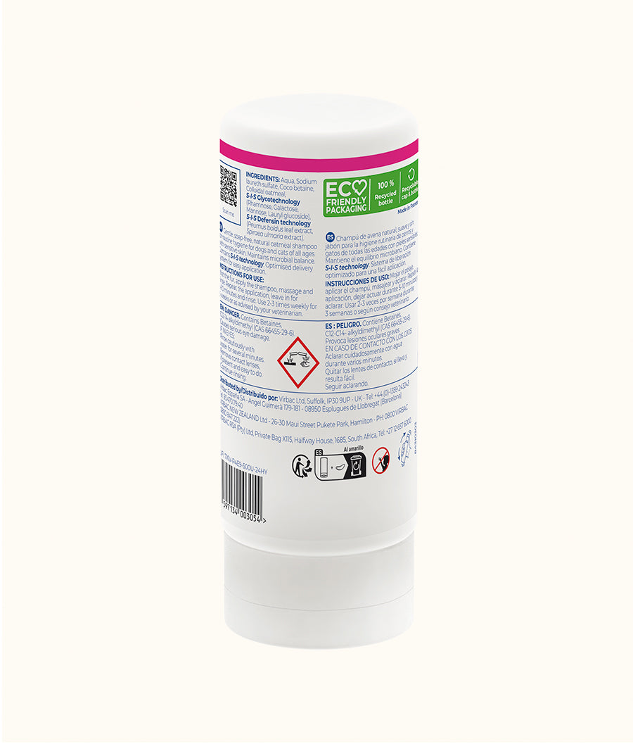Virbac Allerderm Sensitive Shampoo 250ml back | Dashing Pets