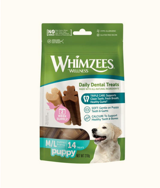 Whimzees Dental Sticks Puppy Medium/Large 7's | Dashing Pets