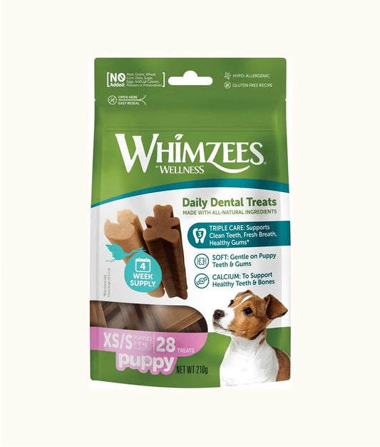 Whimzees Dental Sticks Puppy XSmall/Small 28's  | Dashing Pets